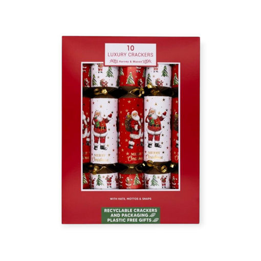 Picture of LUXURY SANTA CHRISTMAS CRACKERS 14 INCH - 10 PACK
